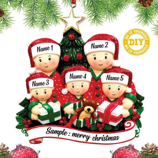 DIY Personalized Christmas Tree Hanging Ornaments.