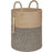 Large Tall Woven Storage Basket with Handles