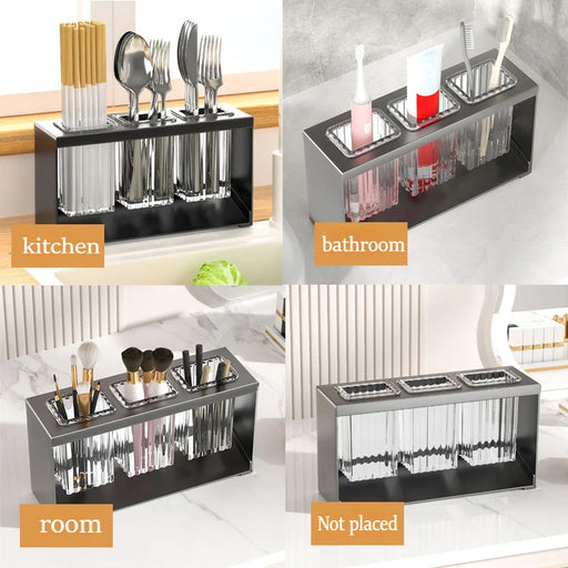 Cutlery Storage Rack with Drain