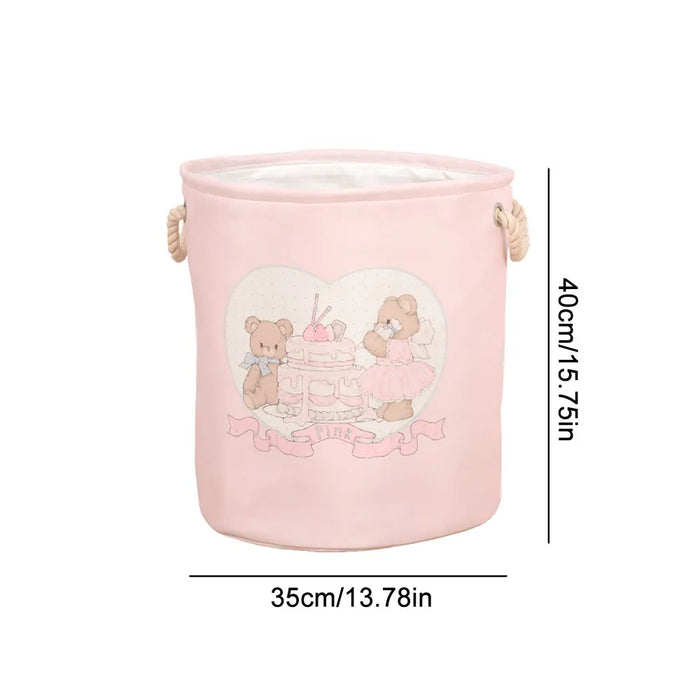 Collapsible Pink Laundry Basket