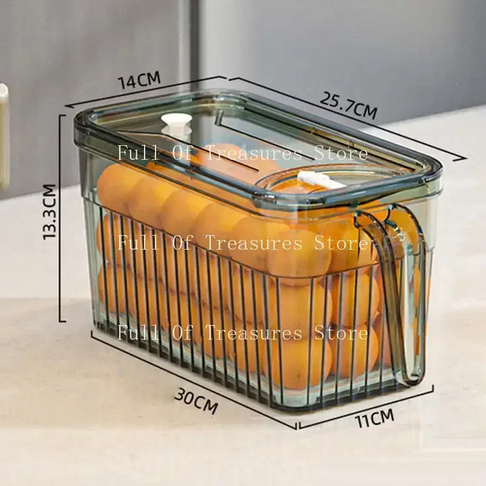 Refrigerator Food Storage Containers with Drain Basket