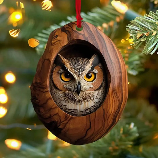 Acrylic Cartoon Forest Christmas Ornaments