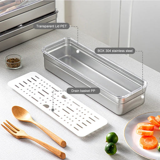 Stainless Steel Tableware Storage Container