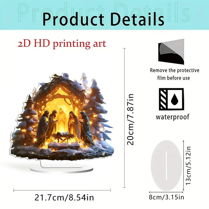 Acrylic Nativity Scene Figurine