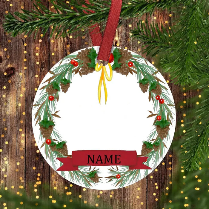 Personalized Baby Christmas Ceramic Ornament