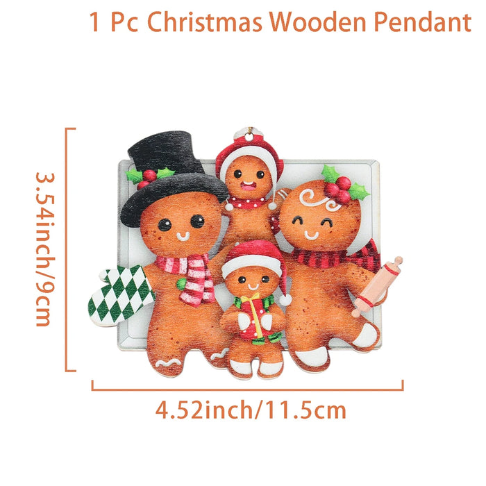 Christmas Wooden Gingerbread Man Ornament