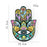 Personalized Colorful Hand of Fatima Ceramic Ornament