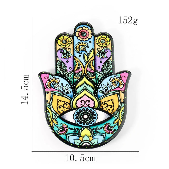 Personalized Colorful Hand of Fatima Ceramic Ornament