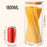 Kitchen Clear Rectangle Storage Jars with Bamboo Lids