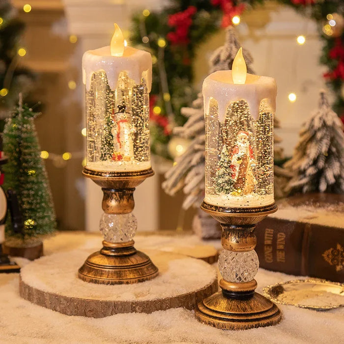 Christmas Crystal Snow Lights & Candles