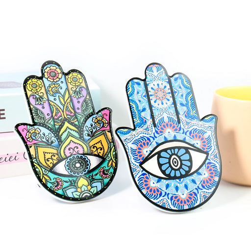 Personalized Colorful Hand of Fatima Ceramic Ornament