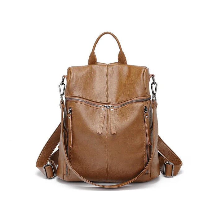 Soft Leather Backpack Lightweight Women Backpack Sheepskin Casual Waterproof Travel Bag Mother Kids Bags for Girl School Bags