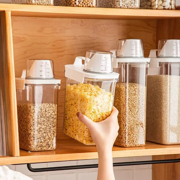 Airtight Food Storage Container with Measuring Cup