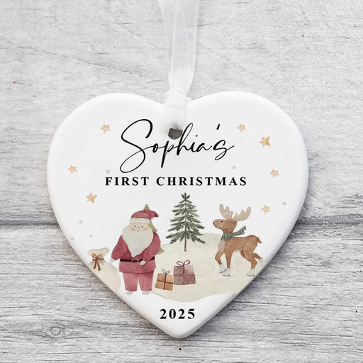Personalized Baby Girl First Christmas Ornament