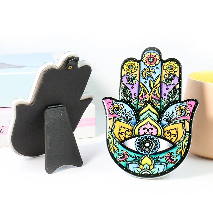 Personalized Colorful Hand of Fatima Ceramic Ornament