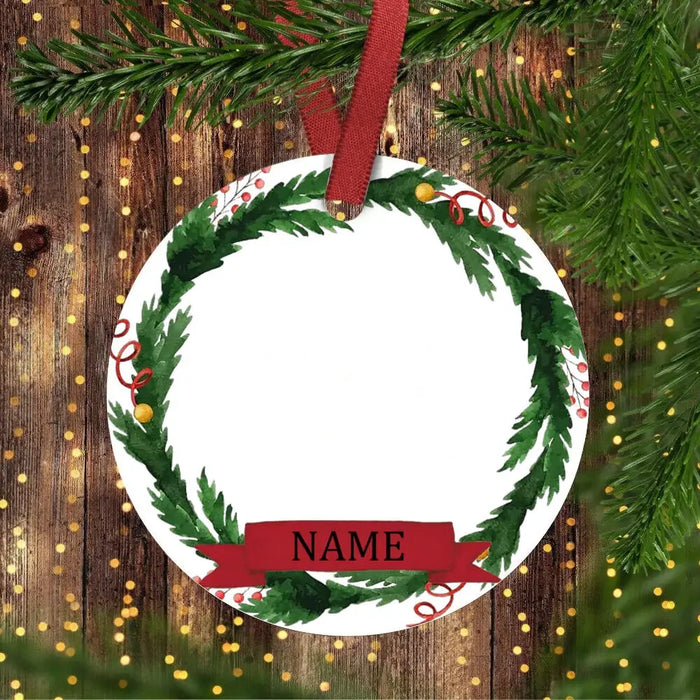 Personalized Baby Christmas Ceramic Ornament