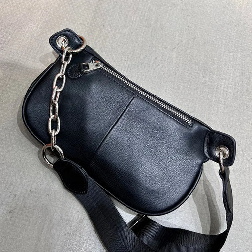 Natural Leather Crossbody Bags For Women Real Genuine Leather Shoulder Bag Vintage Solid Color Designer Female Travel Chest Bags