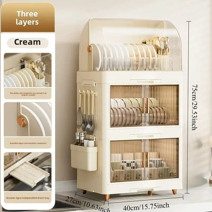 Kitchen Bowl Rack with Lid