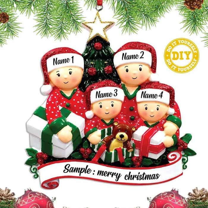 DIY Personalized Christmas Tree Hanging Ornaments.