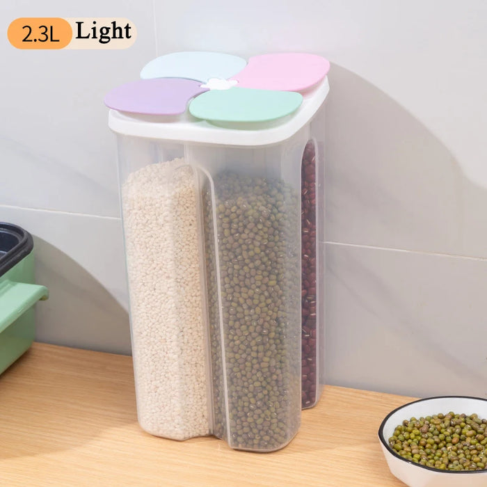 4-Grid Cereal Storage Container