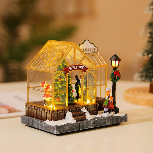 Lighted Christmas Village House Figurines