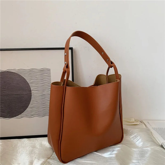 New Women Handbags PU Leather Shoulder Bags Shopping and Travel Bags Large Capacity Female's Bags
