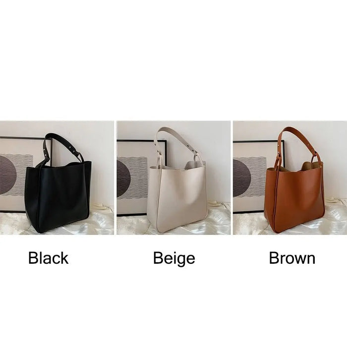 Large Capacity Leather Shoulder Bag