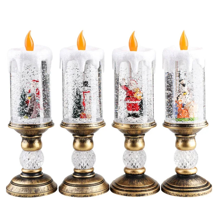 Christmas Crystal Snow Lights & Candles