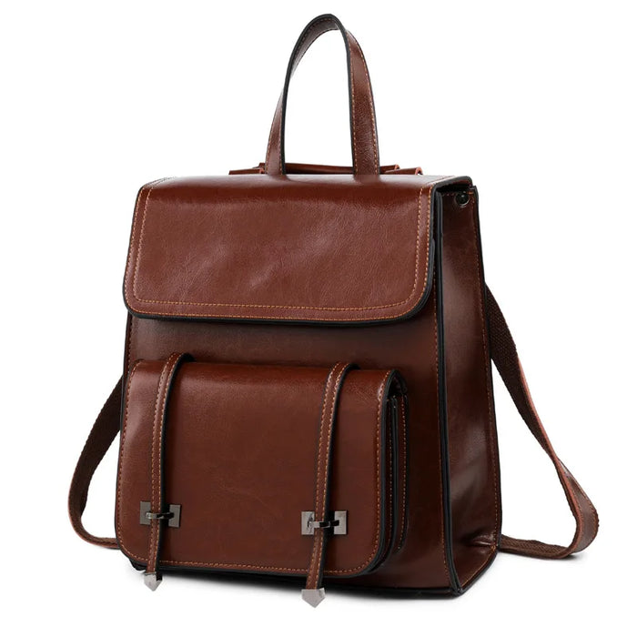 Women Backpack Cross body Laptop Bag Daypack Genuine Leather Travel Book School Female Cowhide Rucksack Shoulder Messenger Bags