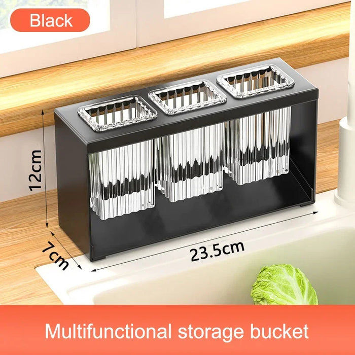 Cutlery Storage Rack with Drain