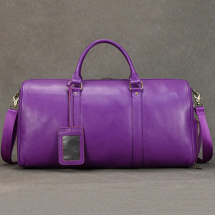 Big Capacity Genuine Leather Travel Bags Men Women Soft Black Cowhide Casual Travel Duffel High Quality Cow Leather Shoulder Bag