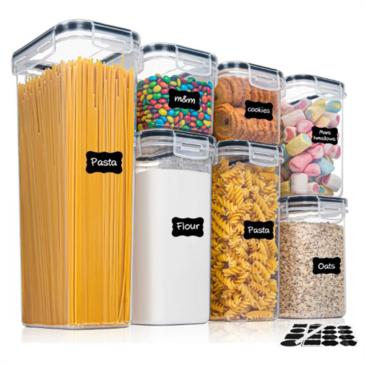 7-Piece BPA-Free Kitchen Food Storage Containers Set