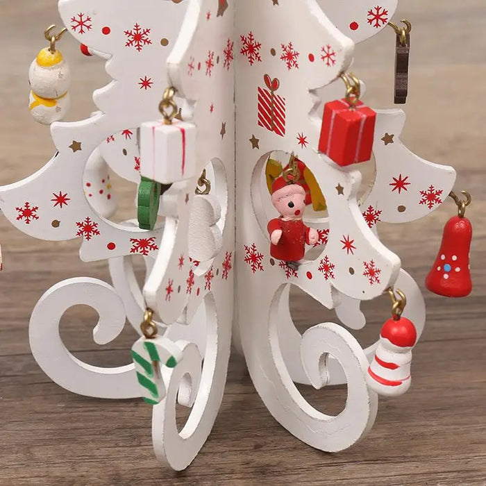 1 Pc Creative Wooden Christmas Tree Ornament