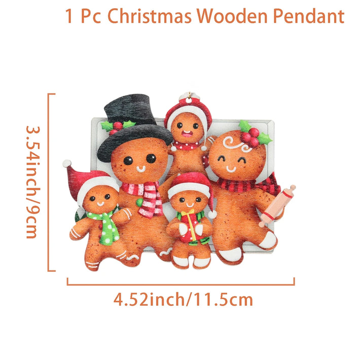 Christmas Wooden Gingerbread Man Ornament