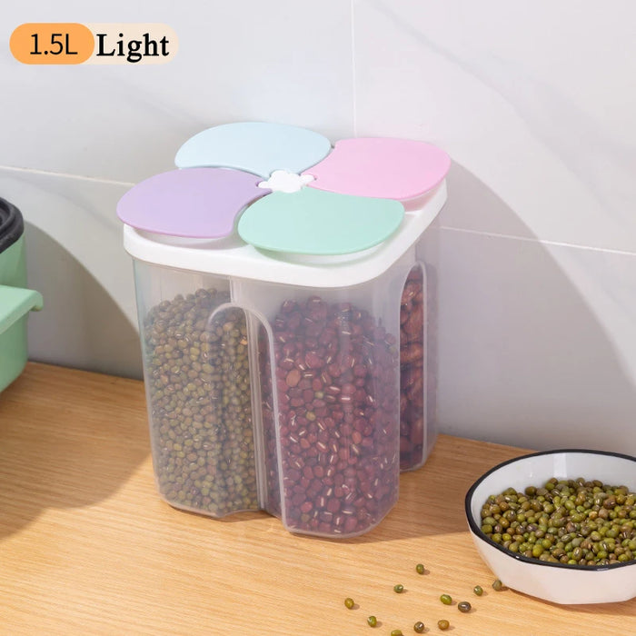 4-Grid Cereal Storage Container