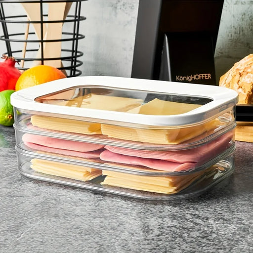 Stackable Refrigerator Storage Containers with Lids