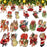 20pcs Christmas Wooden Ornaments