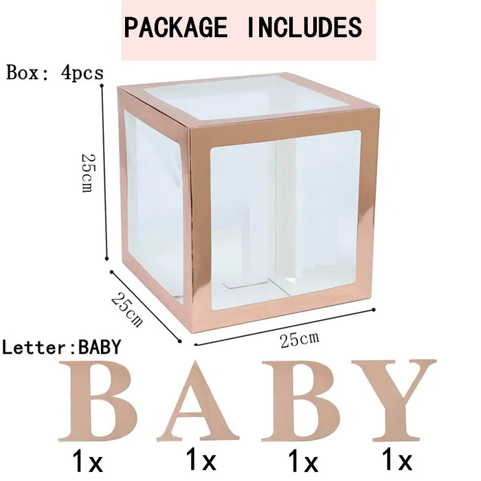 Baby Shower Balloon Box Decorations