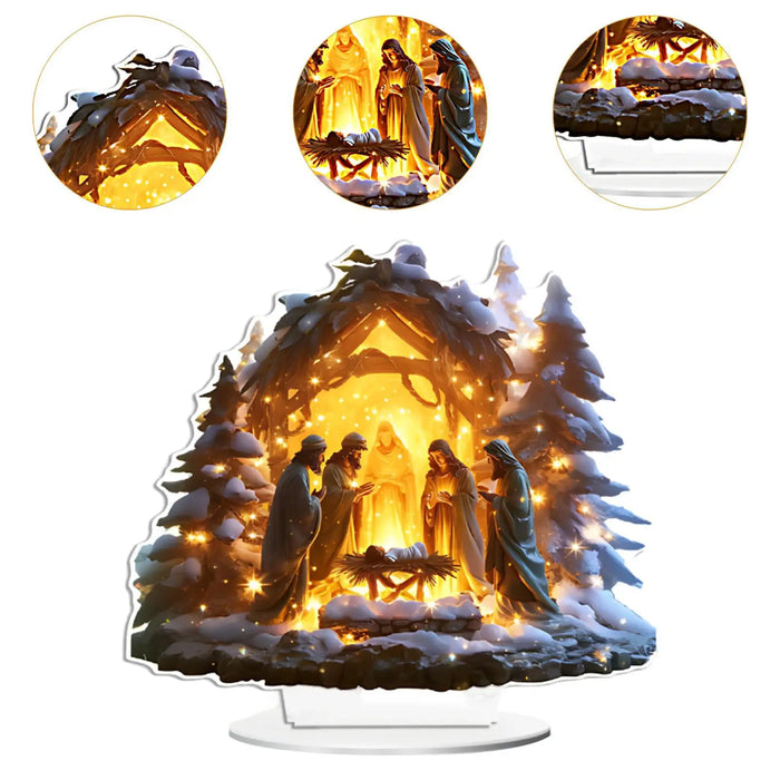 Acrylic Nativity Scene Figurine