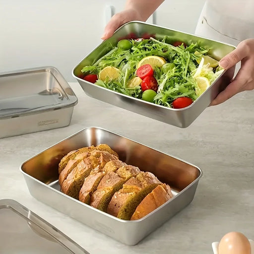 3-Piece Stainless Steel Food Storage Bowls Set