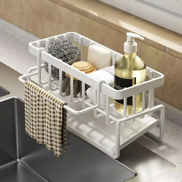 Kitchen Spice Storage Shelf with Drainage Rack
