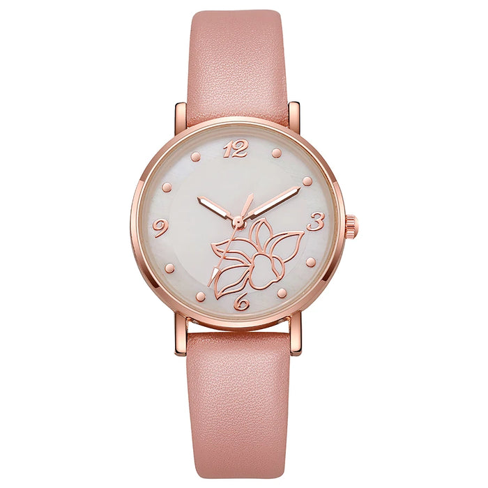 WOKAI High Quality Fashion Luxury Joaquin Rose Women Calf Leather Luxury Quartz Watch Girls Student Sports Watch Retro Clock