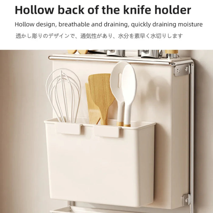 Kitchen Knife Drying Holder with Drainer