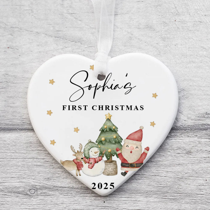 Personalized Baby Girl First Christmas Ornament