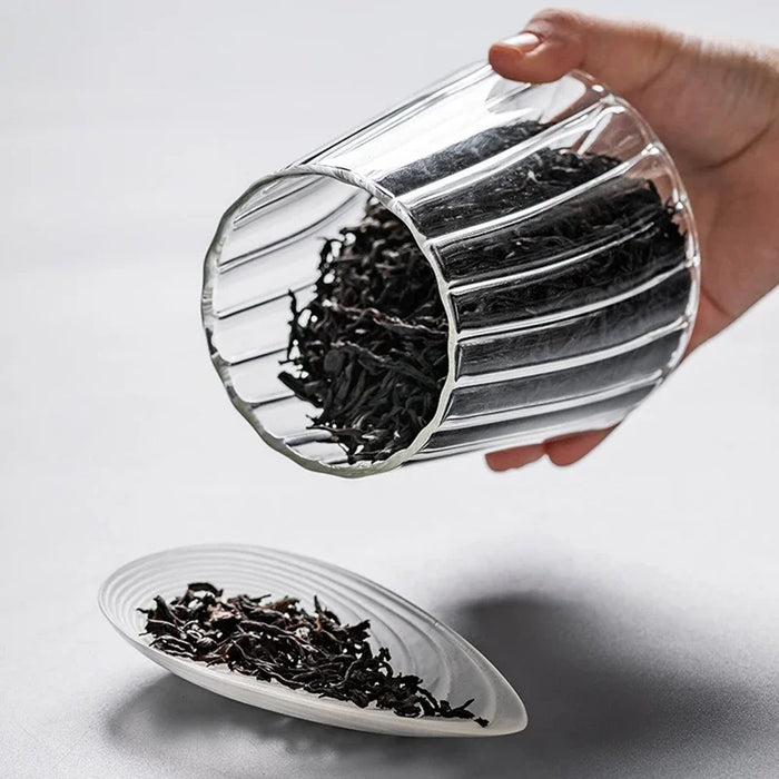 Transparent Glass Storage Jar with Lid