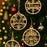 5pcs Personalized Christmas Wood Ornaments