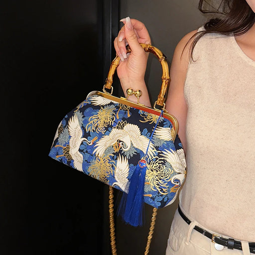 Luxury Evening Clutch Bag For Women Bride Wedding Clutch Purse Chain Shoulder Bags Small Party Handbag Rattan Handle Handle Tote