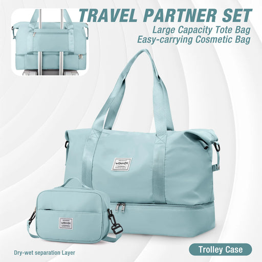 Travel Foldable Duffel Bag for Airlines Carry on Bag for Women Girls Lightweight Large Capacity Sports Weekend Trip Overnigh Bag