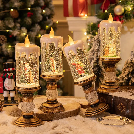 Christmas Crystal Snow Lights & Candles