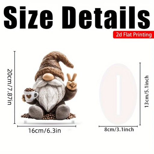 2D Gnome Ornament Enchanting Home & Office Decor.